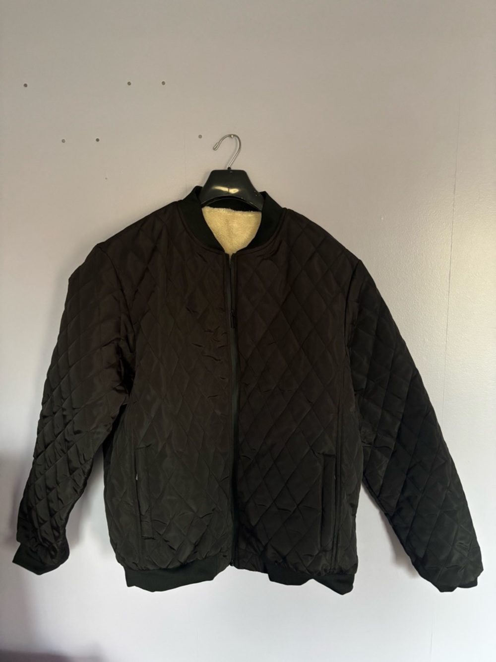 Amazon Quilted Bomber Jacket - Black